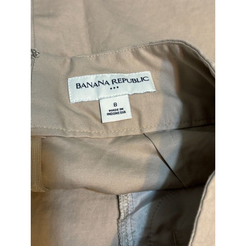 Banana Republic Career Suit Set Khaki Blazer Size 10 Skirt Size 8 - Picture 5 of 14